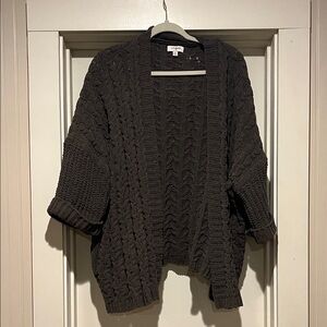Umgee Dark Green Cable Knit Cardigan